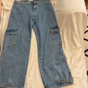 Mango size 14 cargo jeans pants